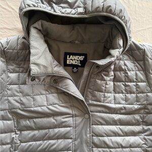 Lands' End Wanderweight Hooded Puffer Coat 3X